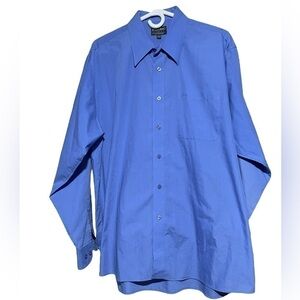 Positano Italy -Cotton Blend - Size XL- 17-17.5 Button down Dress Shirt EUC